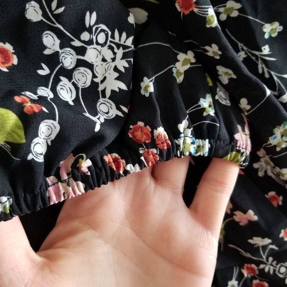 Reborn J black floral midi dress - Picture 5 of 8